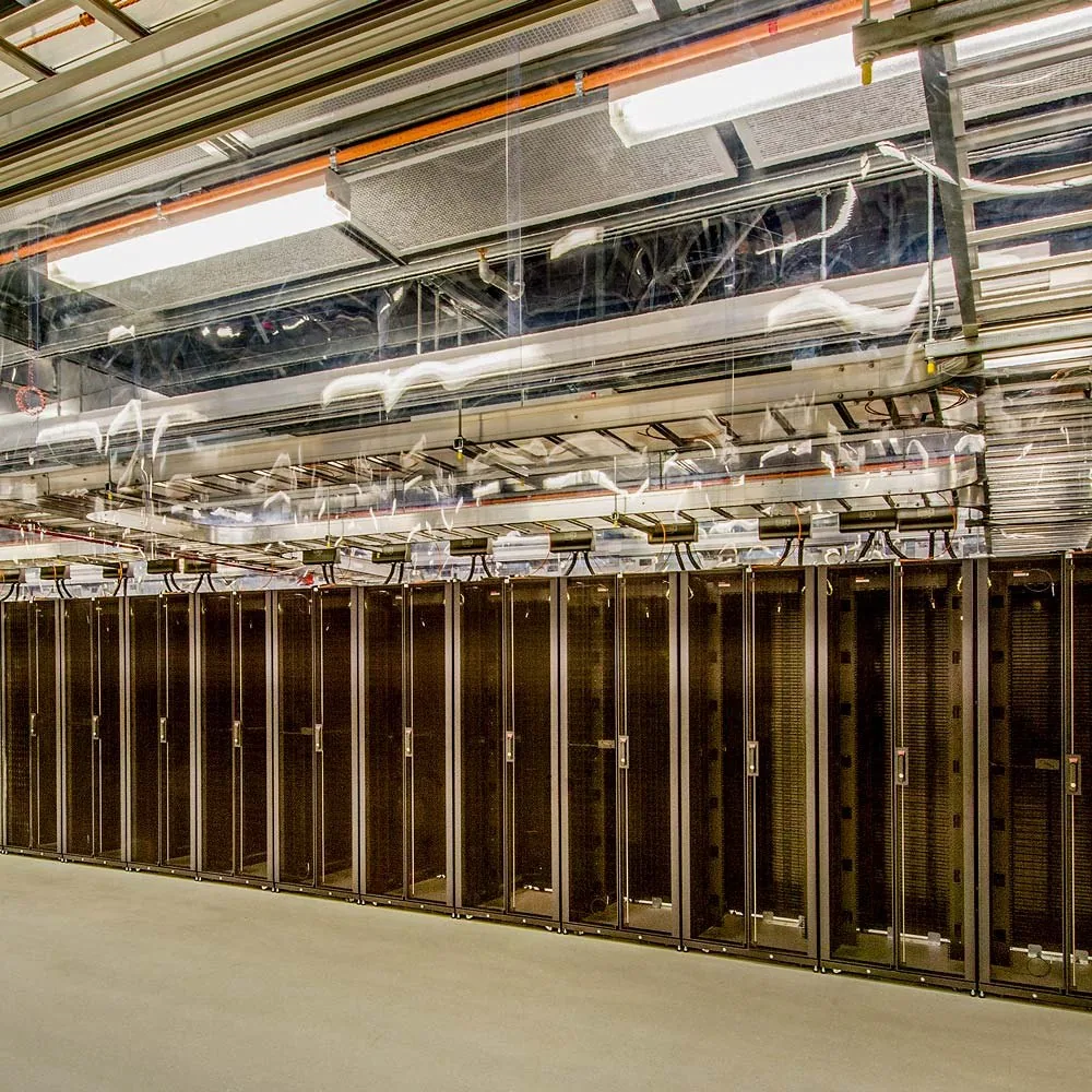 A data centre aisle